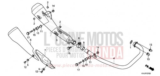 SILENCIEUX D'ECHAPPEMENT CBR250RB de 2011